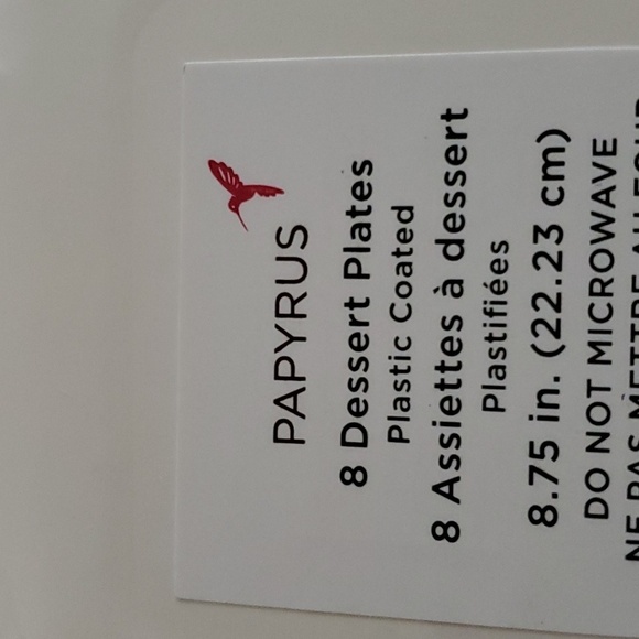 Papyrus 8 dessert plates geometric artsy disposable - Picture 7 of 7